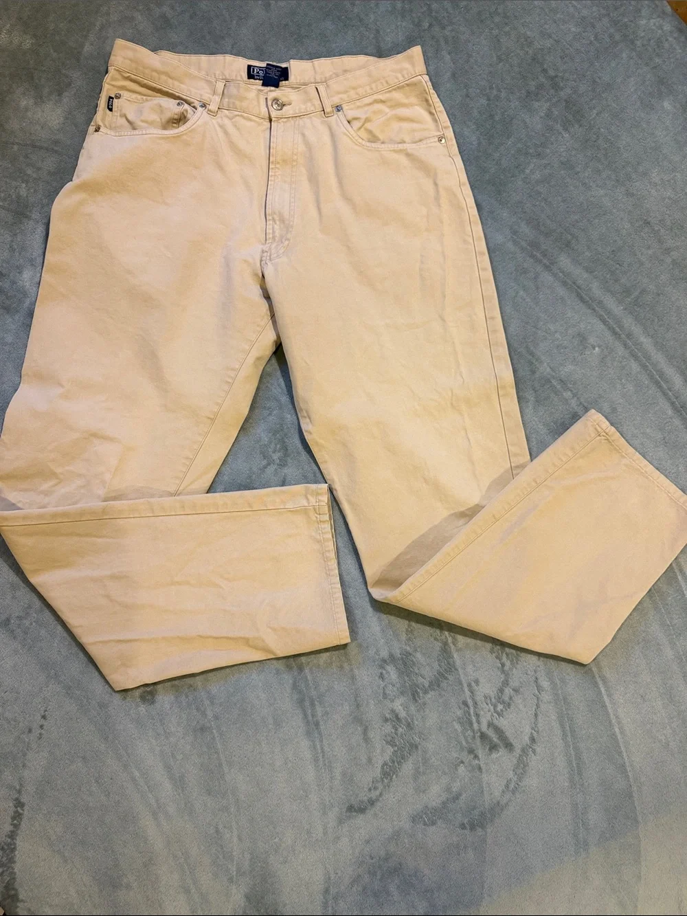 Polo by Ralph Lauren 5 Pocket Khaki Straight-Leg Pants, 36 x 33
